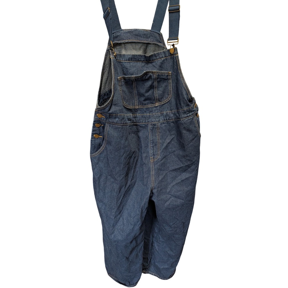 Cider Denim Overalls Women 1XL Blue Excellent Relaxed Fit Adjustable Bib Straps